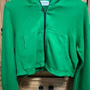 Cotton Citizen Vibrant Green Zip Hoodie